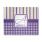 Purple Gingham & Stripe 8'x10' Patio Rug - Front/Main