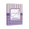 Purple Gingham & Stripe 8x10 - Canvas Print - Angled View