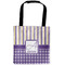 Purple Gingham & Stripe Car Bag - Main