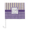 Purple Gingham & Stripe Car Flag - Large - FRONT