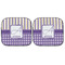 Purple Gingham & Stripe Car Sun Shades - FRONT