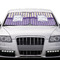 Purple Gingham & Stripe Car Sun Shades - IN CONTEXT