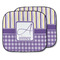 Purple Gingham & Stripe Car Sun Shades - MAIN