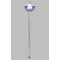 Purple Gingham & Stripe Clear Plastic 7" Stir Stick - Round - Single Stick