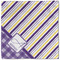 Purple Gingham & Stripe Cloth Napkins - Personalized Lunch (Single Full Open)