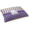 Purple Gingham & Stripe Dog Beds - SMALL