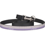 Purple Gingham & Stripe Dog Leash (Personalized)