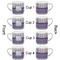 Purple Gingham & Stripe Espresso Cup - 6oz (Double Shot Set of 4) APPROVAL