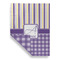 Purple Gingham & Stripe Garden Flags - Large - Double Sided - FRONT FOLDED