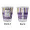 Purple Gingham & Stripe Glass Shot Glass - Standard - APPROVAL