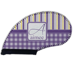 Purple Gingham & Stripe Golf Club Iron Cover - Set of 9 (Personalized)