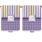 Purple Gingham & Stripe House Flags - Double Sided - APPROVAL