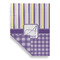 Purple Gingham & Stripe House Flags - Double Sided - FRONT FOLDED