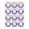 Purple Gingham & Stripe Icing Circle - Small - Set of 12