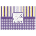 Purple Gingham & Stripe Jigsaw Puzzle - 1000-piece (Personalized)