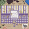 Purple Gingham & Stripe Jigsaw Puzzle 1014 Piece - In Context