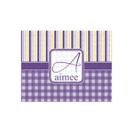 Purple Gingham & Stripe 252 pc Jigsaw Puzzle (Personalized)