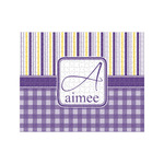 Purple Gingham & Stripe 500 pc Jigsaw Puzzle (Personalized)