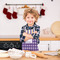 Purple Gingham & Stripe Kid's Aprons - Small - Lifestyle