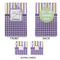 Purple Gingham & Stripe Large Gift Bag - Approval