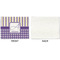 Purple Gingham & Stripe Linen Placemat - APPROVAL Single (single sided)