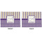 Purple Gingham & Stripe Linen Placemat - APPROVAL (double sided)