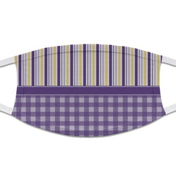 Purple Gingham & Stripe Cloth Face Mask (T-Shirt Fabric)