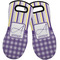 Purple Gingham & Stripe Neoprene Oven Mitt -Set of 2 - Front