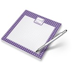 Purple Gingham & Stripe Notepad (Personalized)