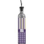 Purple Gingham & Stripe Oil Dispenser Bottle (Personalized)