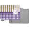 Purple Gingham & Stripe Passport Holder - Apvl