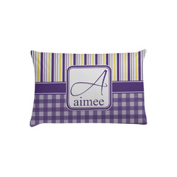 Purple Gingham & Stripe Pillow Case - Toddler (Personalized)