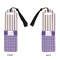 Purple Gingham & Stripe Plastic Bookmarks - Approval