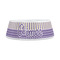 Purple Gingham & Stripe Plastic Dog Bowls - Medium - FRONT