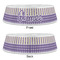 Purple Gingham & Stripe Plastic Pet Bowls - Large - APPROVAL