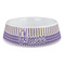 Purple Gingham & Stripe Plastic Pet Bowls - Large - MAIN