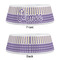 Purple Gingham & Stripe Plastic Pet Bowls - Medium - APPROVAL