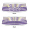 Purple Gingham & Stripe Plastic Pet Bowls - Small - APPROVAL