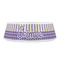 Purple Gingham & Stripe Plastic Pet Bowls - Small - FRONT