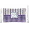 Purple Gingham & Stripe Rectangular Dinner Plate