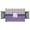 Purple Gingham & Stripe Rectangular Tablecloths - Top View