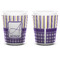 Purple Gingham & Stripe Shot Glass - White - APPROVAL