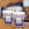 Purple Gingham & Stripe Shot Glass - White - LIFESTYLE