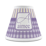 Purple Gingham & Stripe Chandelier Lamp Shade (Personalized)