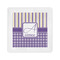 Purple Gingham & Stripe Standard Cocktail Napkins (Personalized)