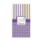 Purple Gingham & Stripe Guest Paper Towels - Full Color - Standard (Personalized)