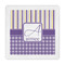 Purple Gingham & Stripe Standard Decorative Napkins (Personalized)