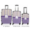 Purple Gingham & Stripe Suitcase Set 1 - APPROVAL