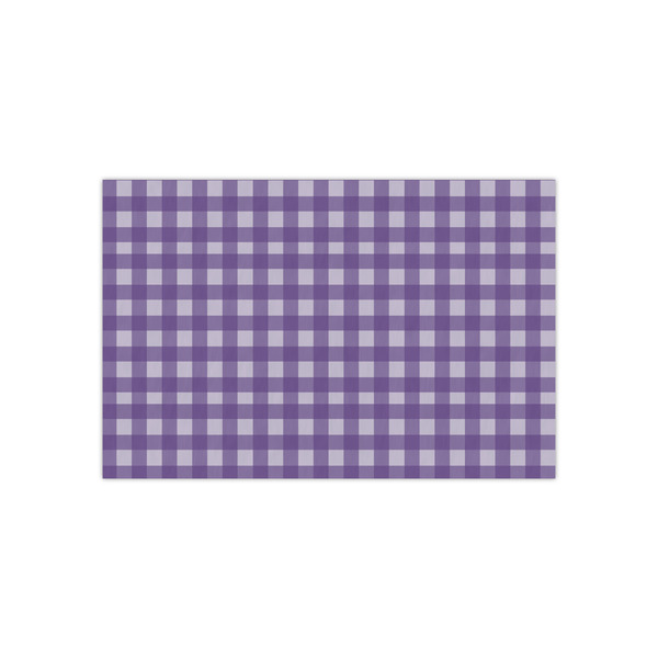 Custom Purple Gingham & Stripe Small Tissue Papers Sheets - Lightweight