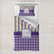 Purple Gingham & Stripe Toddler Bedding